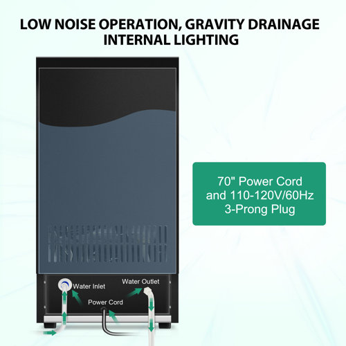 TAZPI 160 Lb. Daily Production Cube Clear Ice Under Counter